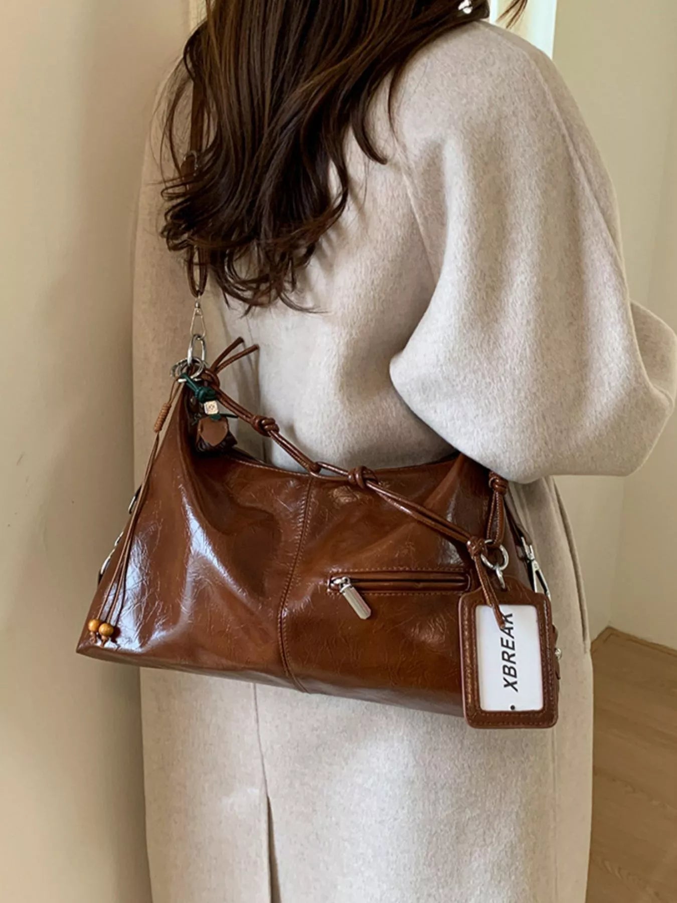 Vintage Style PU Leather Shoulder Bag nicholesgifts