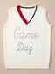 GAME DAY V-Neck Sweater Vest nicholesgifts