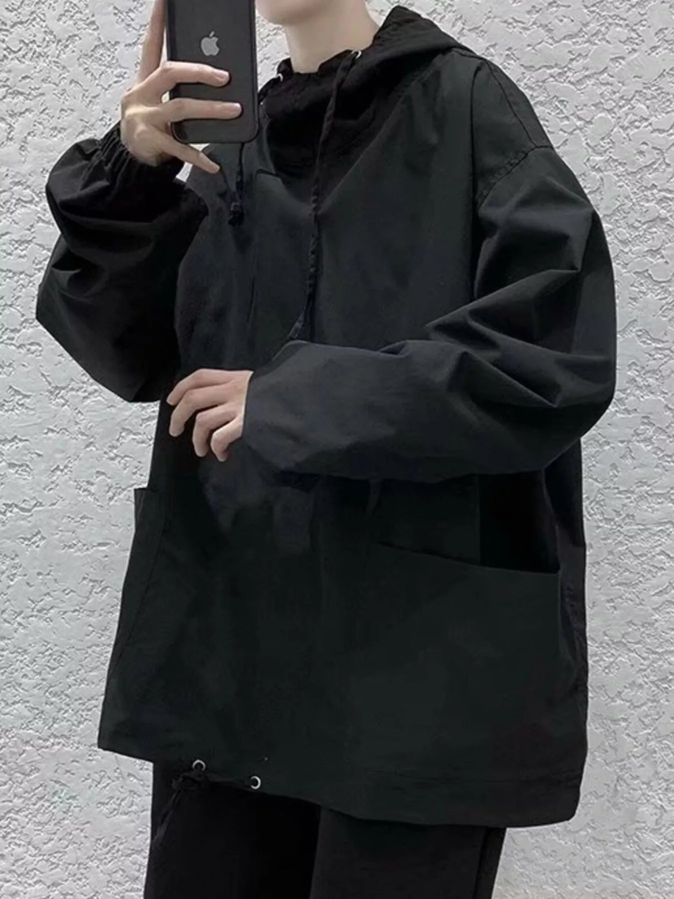 Men's Loose Fit Drawstring Hoodie Trendsi