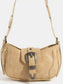 Fame Western Buckle Accent Multi Panel Shoulder Bag nicholesgifts
