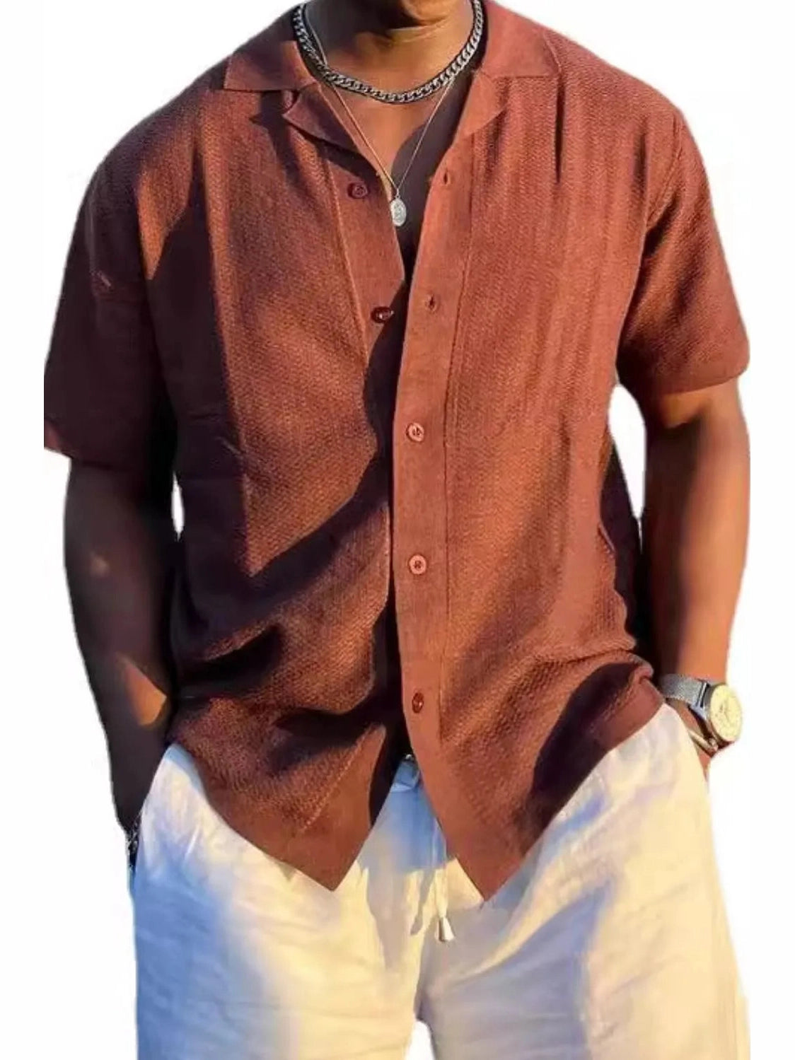 Men's Plus Size Button Down Short Sleeve Shirt NicholesGifts