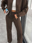 Baseball Collar Zip Up Outerwear and Drawstring Pants Set nicholesgifts