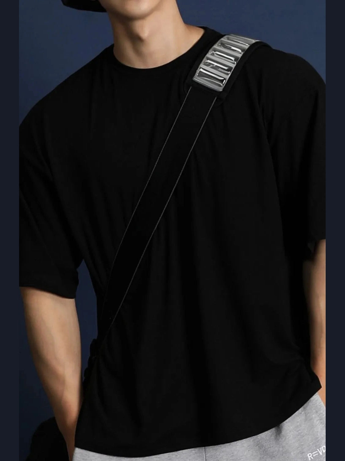 Men's Plus Size Round Neck Half Sleeve T-Shirt Trendsi