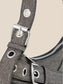 Fame Denim Belt Accent Shoulder Bag nicholesgifts