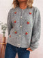 Strawberry Button Up Long Sleeve Cardigan nicholesgifts