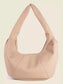 Fame Panel Stitch Crescent Leather Shoulder Bag nicholesgifts