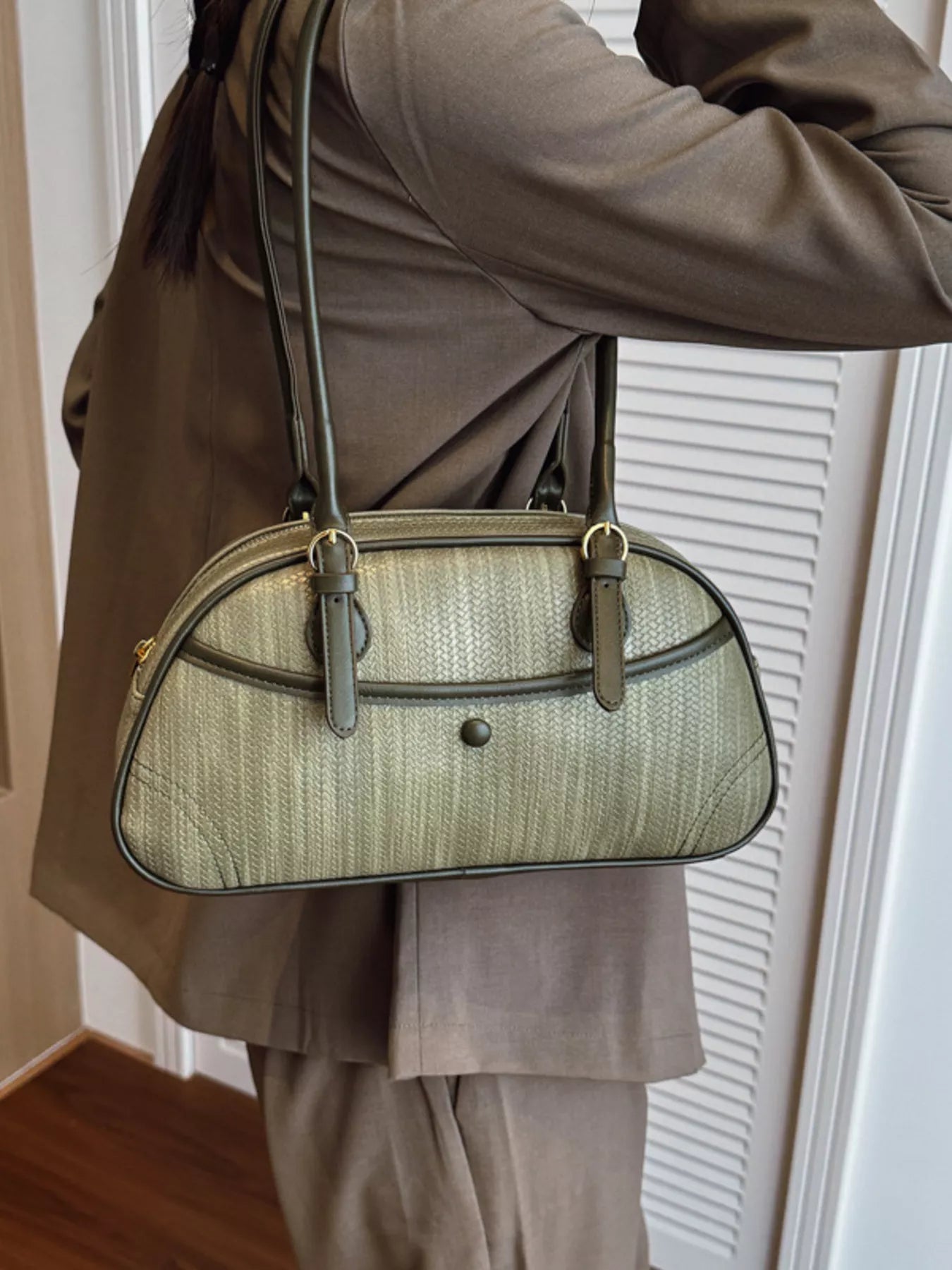 Vintage Buckle Shoulder Bag nicholesgifts