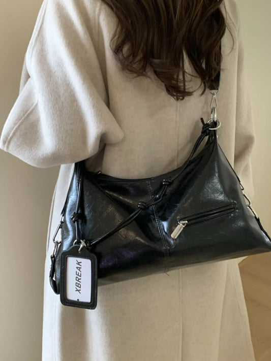 Vintage Style PU Leather Shoulder Bag nicholesgifts