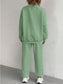 Texture Round Neck Top and Pants Set nicholesgifts