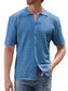 Men's Full Size Openwork Button Down Short Sleeve Shirt Plus Size nicholesgifts