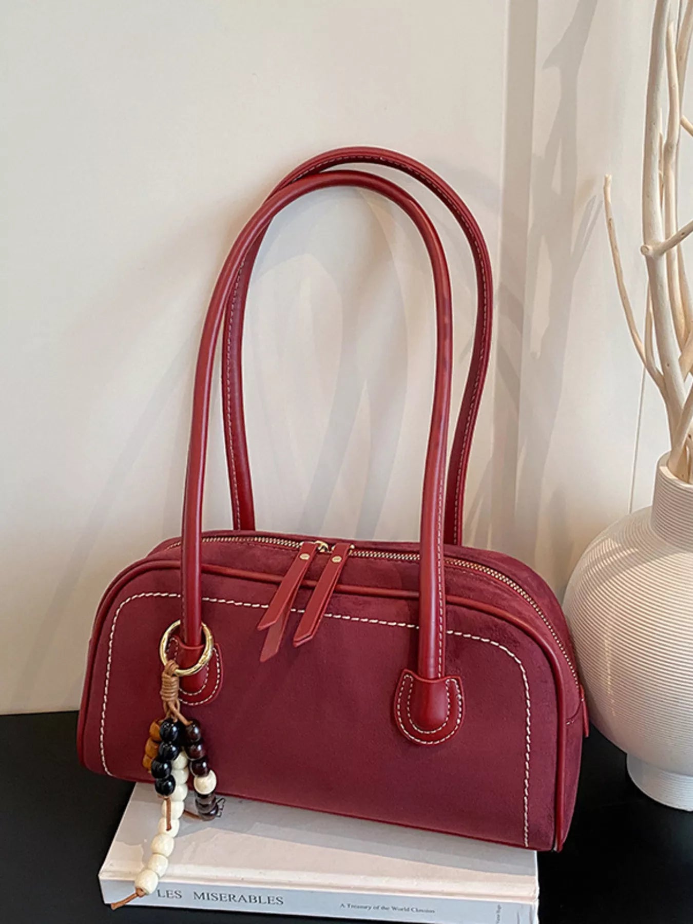 Zipper Closure Shoulder Bag nicholesgifts