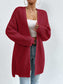 Open Front Dropped Shoulder Slit Cardigan nicholesgifts