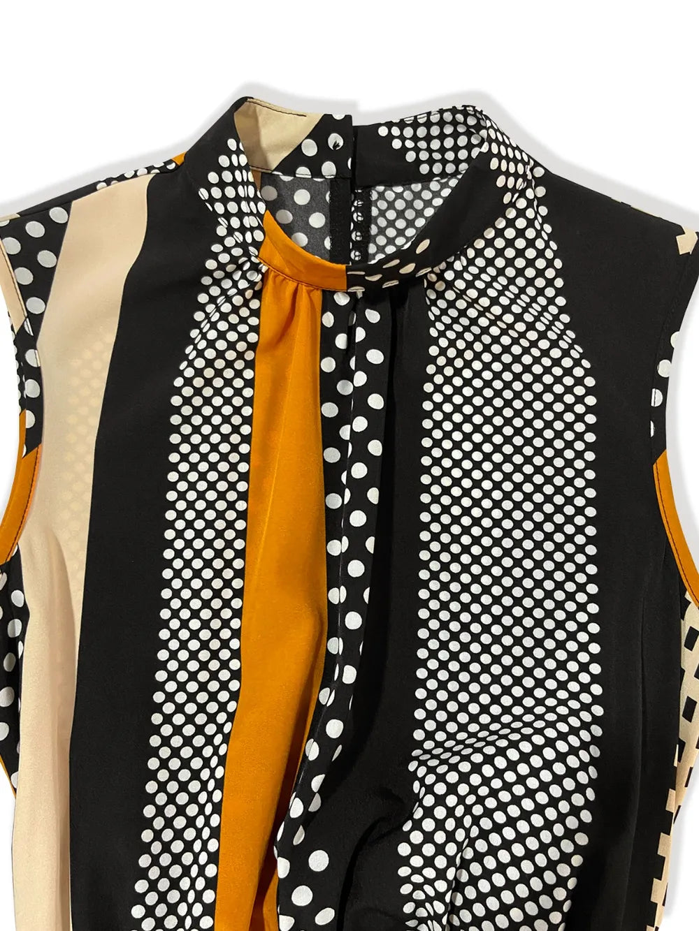 Tied Color Block Sleeveless Romper nicholesgifts