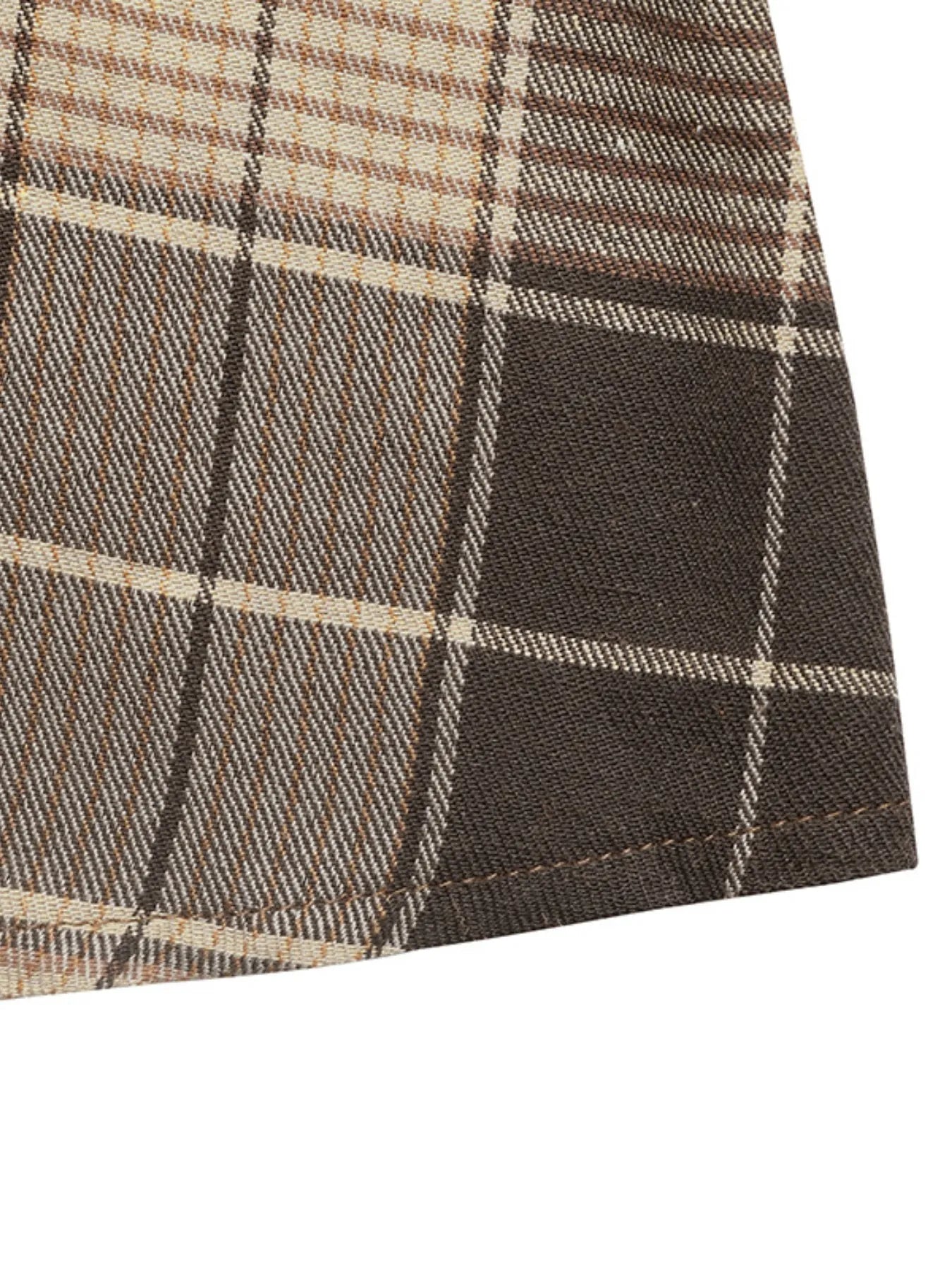Button Front Plaid Long Sleeve Dress Trendsi