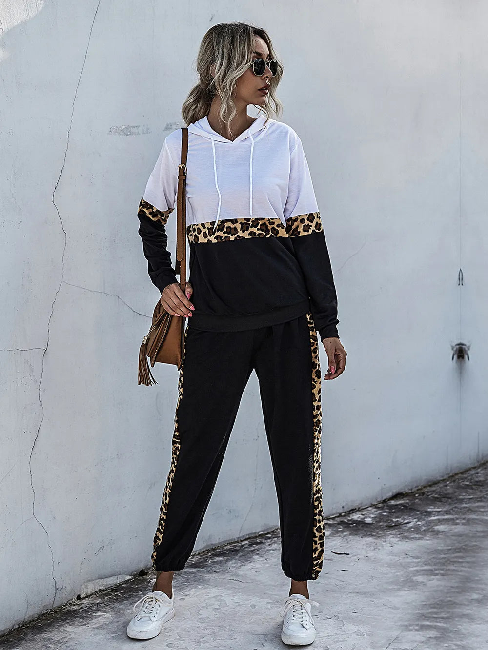 Perfee Contrast Long Sleeve Hooded Top and Joggers Set nicholesgifts