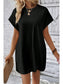 Women Pocketed Round Neck Short Sleeve Dress nicholesgifts