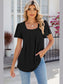 Women Eyelet Square Neck Flutter Sleeve Blouse nicholesgifts