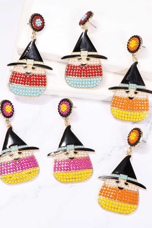 Women Witch's Hat Shape Synthetic Pearl Dangle Earrings NicholesGifts