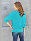 Basic Bae Full Size Round Neck Batwing Sleeve Top nicholesgifts