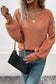 Perfee V-Neck Exposed Seam Sweater Trendsi