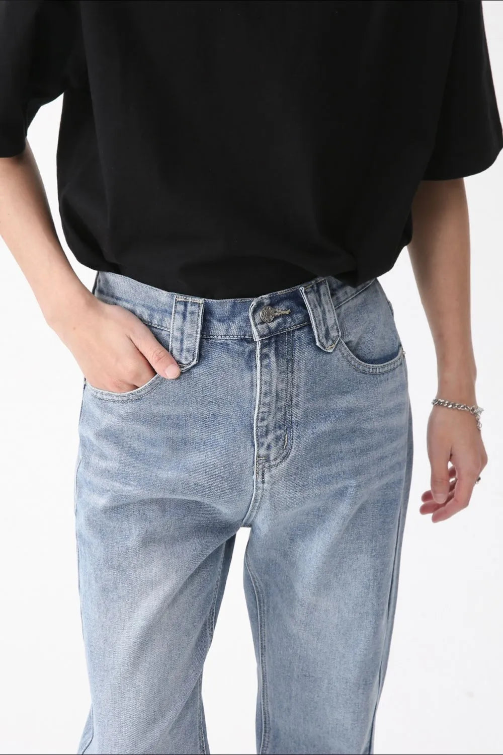 Cat's Whiskers Jeans with Pockets Trendsi