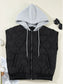 Drawstring Zip Up Hooded Vest Coat nicholesgifts