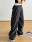 Women Bow Elastic Waist Cargo Pants nicholesgifts