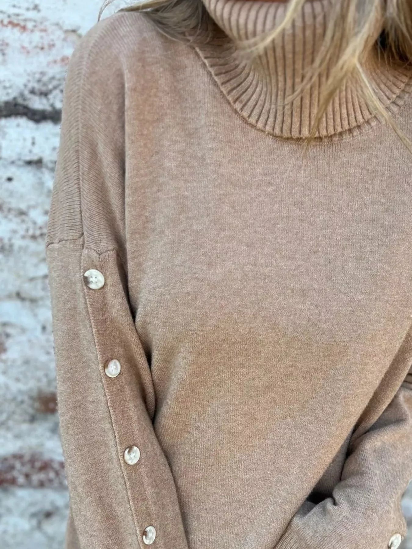 Full Size Turtleneck Long Sleeve Sweater Plus Size