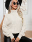 Turtleneck Cable-Knit Long Sleeve Sweater nicholesgifts