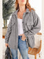 Button Up Collared Neck Long Sleeve Jacket nicholesgifts