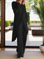 Full Size Slit Round Neck Long Sleeve Top and Pants Set nicholesgifts
