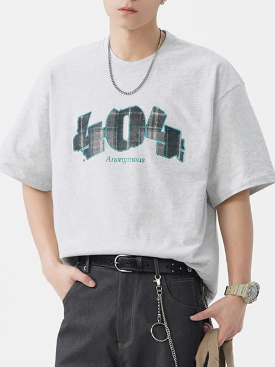 Men's Plus Size Round Neck Half Sleeve T-Shirt Trendsi