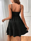 Women Smocked Tiered Sleeveless Mini Summer Dress nicholesgifts