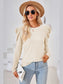 Women Round Neck Puff Long Sleeve Blouse nicholesgifts