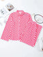 Checkered Button Up Top and Pants Lounge Set nicholesgifts