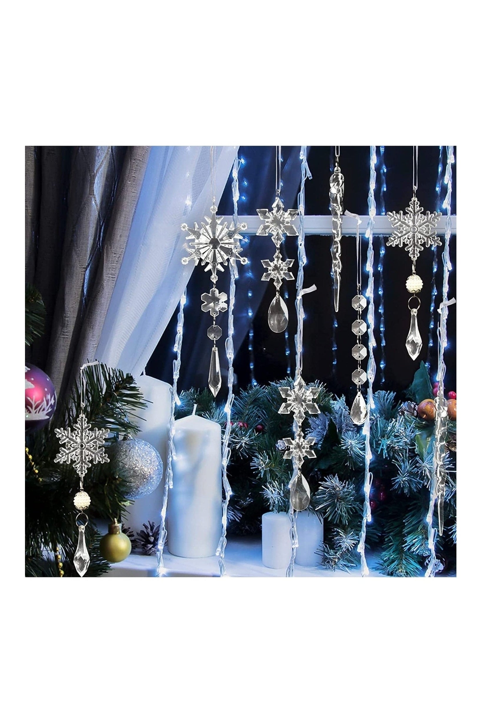 10-Piece Acrylic Icicle Ornaments nicholesgifts