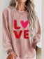 Women Valentine’s Day LOVE Round Neck Long Sleeve Sweatshirt nicholesgifts