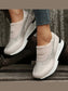 Women Rhinestone Embellished Wedge Sneakers nicholesgifts