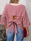 Striped Back Bow Tie T-Shirt nicholesgifts