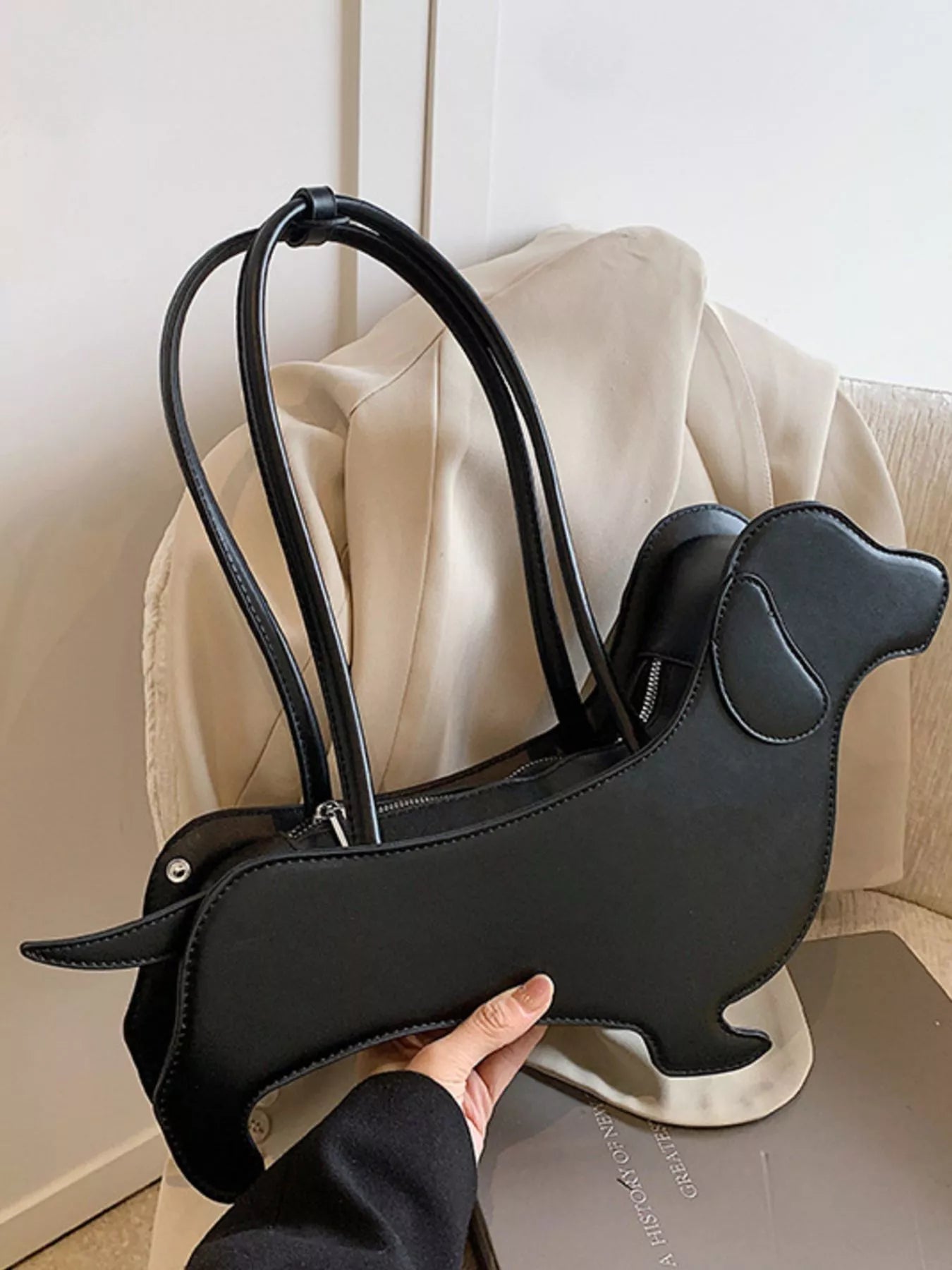 Dachshund Shaped Shoulder Bag nicholesgifts
