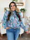 Double Take Full Size Printed Smocked Long Sleeve Blouse nicholesgifts