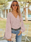 V-Neck Long Sleeve Blouse nicholesgifts