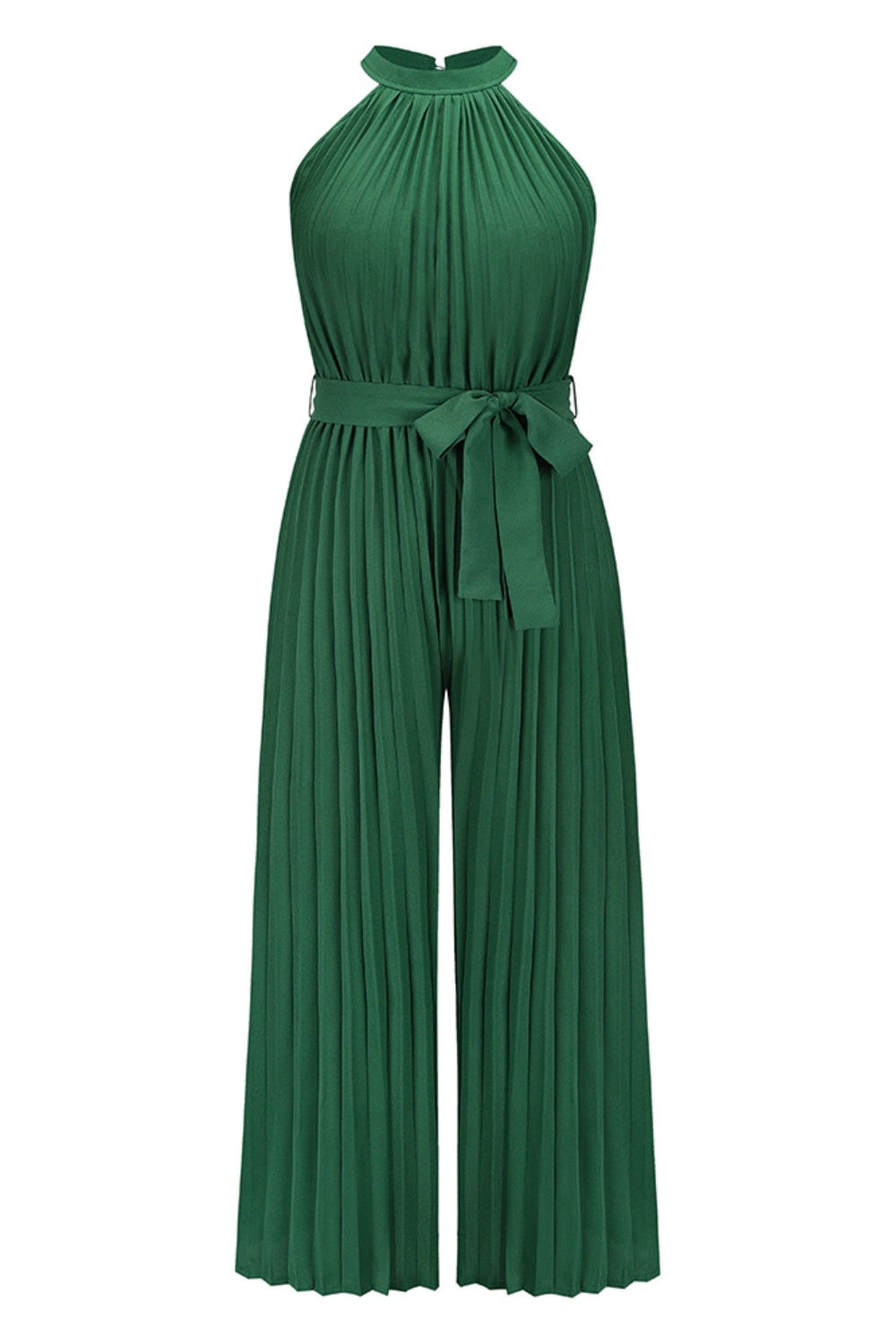 Cutout Tied Pleated Sleeveless Jumpsuit nicholesgifts