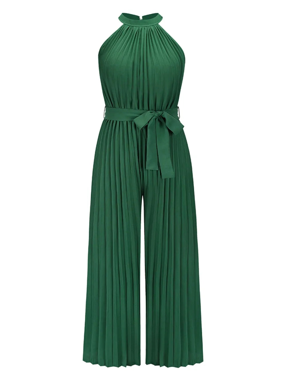Cutout Tied Pleated Sleeveless Jumpsuit nicholesgifts