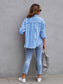 Distressed Drop Shoulder Denim Jacket nicholesgifts