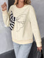 Bow Round Neck Dropped Shoulder Sweatshirt nicholesgifts