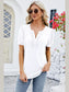 Women Frill Notched Short Sleeve Blouse nicholesgifts