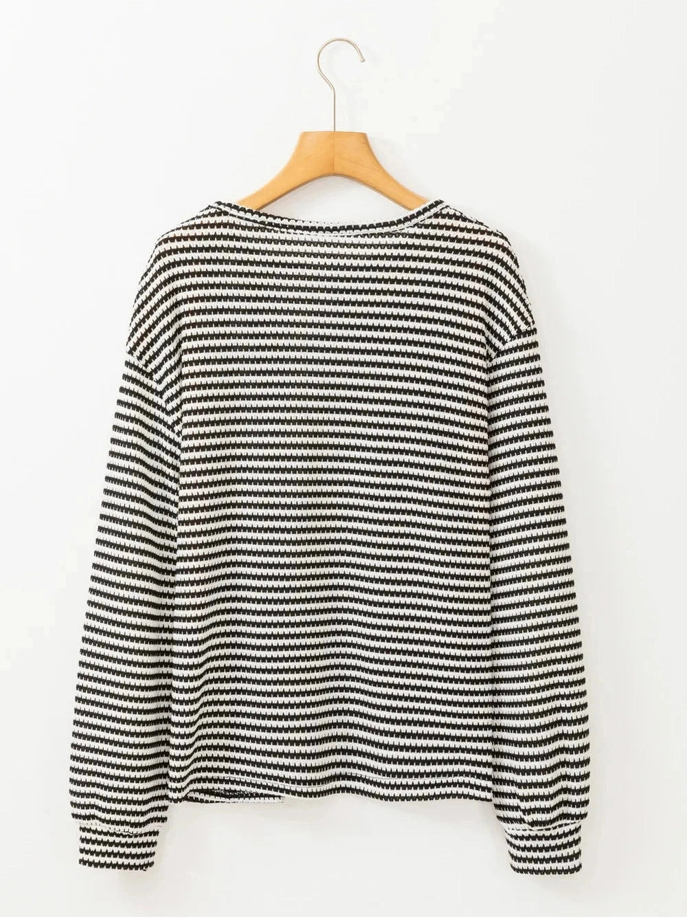 Striped Round Neck Long Sleeve Top NicholesGifts