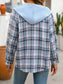 Plaid Long Sleeve Hooded Jacket nicholesgifts