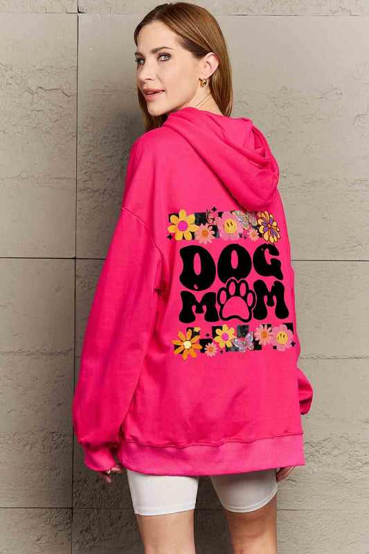 Simply Love Simply Love Full Size DOG MOM Graphic Hoodie nicholesgifts